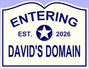 David's Domain sign